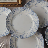 2枚あり！桜のようなモチーフが可愛いリュネビル窯プレート（皿）　フランスアンティーク食器