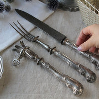 Armand Frénais社アールヌーボーデザインサービングセット　フランスアンティークカトラリー