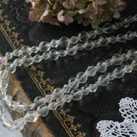 アンティーククリスタルで手作りしたネックレス　イギリスアンティークアクセサリー雑貨